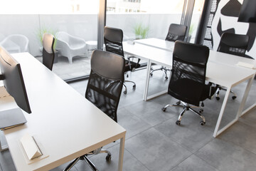 Picture of an office premises with modern furniture and design