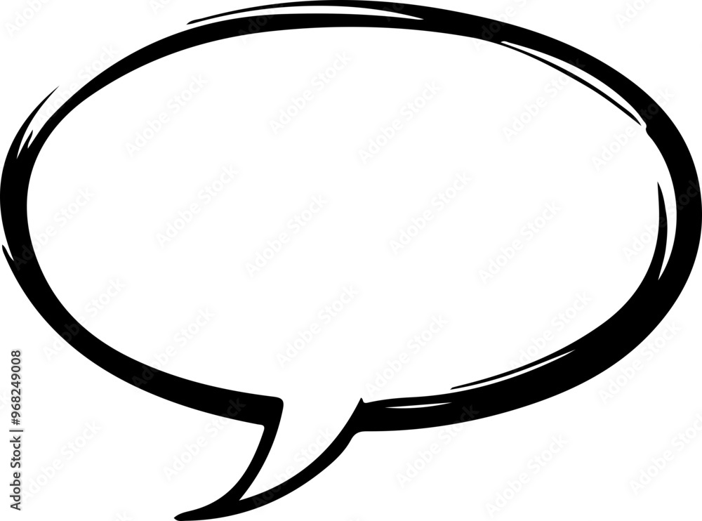 Sticker Hand-drawn Speech Bubble Outline Illustration