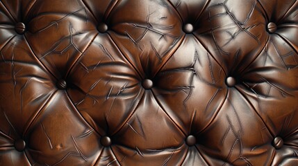 Fototapeta premium Brown leather texture for interior design and decor.