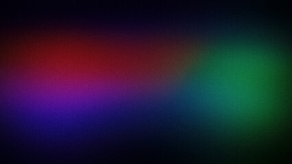Dark grainy 4K gradient background blending rich red, green, and purple hues. Perfect for tech, digital presentations, and sleek modern designs