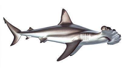 Obraz premium A large shark is swimming in the ocean
