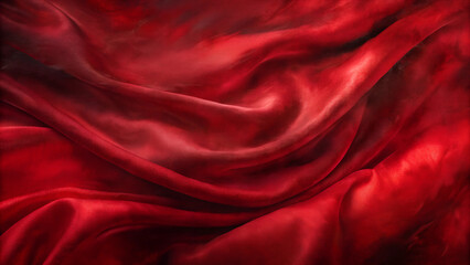 Obraz premium Soft crimson fabric draping elegantly in a luxurious texture design
