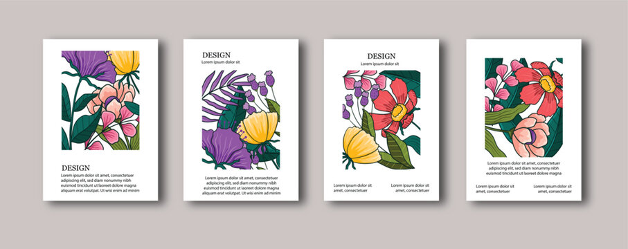 Abstract creative universal artistic templates. Suitable for posters, business cards, invitations, flyers, banner, brochure, email header, post in social networks, advertising, events and page cover.