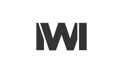IWI logo design template with strong and modern bold text. Initial based vector logotype featuring simple and minimal typography. Trendy company identity.