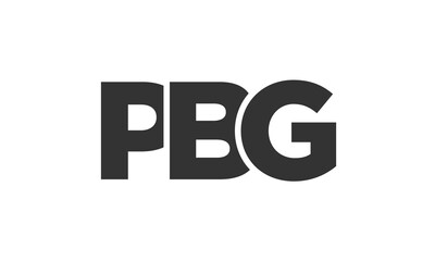 PBG logo design template with strong and modern bold text. Initial based vector logotype featuring simple and minimal typography. Trendy company identity.