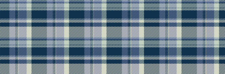 Hippie seamless tartan fabric, menswear check vector plaid. November textile texture pattern background in cyan and blue colors.