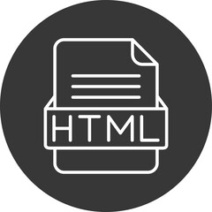 HTML File Format Vector Icon Design