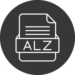 ALZ File Format Vector Icon Design