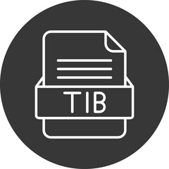 TIB File Format Vector Icon Design