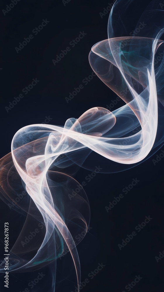 Poster elegant swirling abstract form in ultra high definition exploring fluid shapes and colors. generativ
