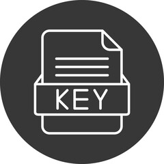 KEY File Format Vector Icon Design