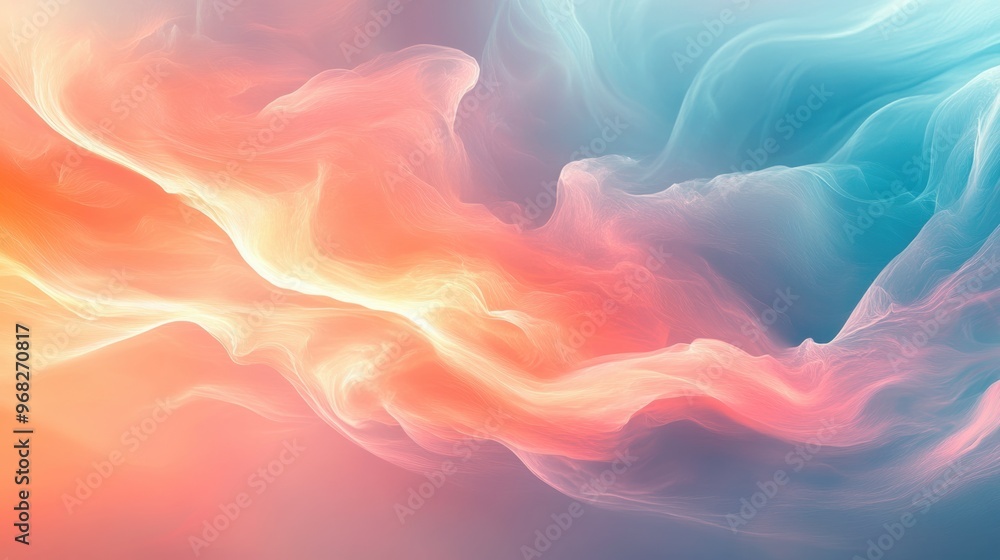 Poster a serene blend of soft colors creating a dreamy abstract background, perfect for artistic and creati