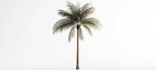 A tall, slender palm tree