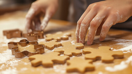 Pastry Student Practicing Baking Traditional Gingerbread Cookies