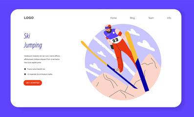 Winter Sports. Flat Vector Illustration