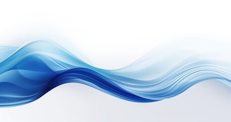 Naklejka premium A smooth, flowing wave design in varying shades of blue, conveying a sense of calm and fluidity.