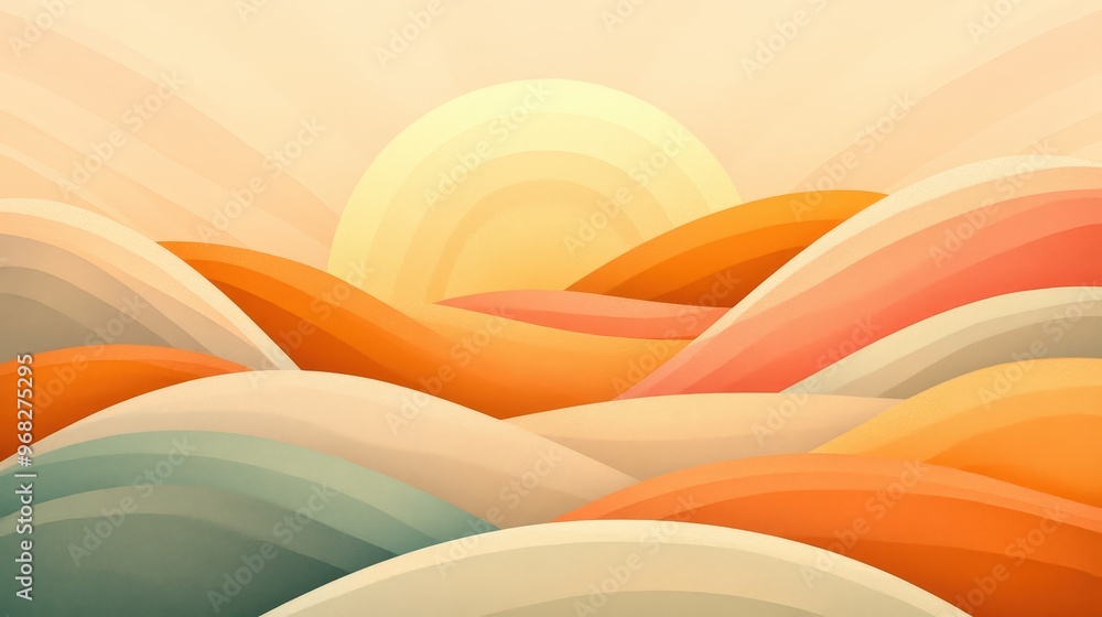 Poster chic minimalistic abstract background with clean line frame for modern designs