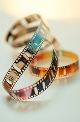 Vintage Film Reels Close Up