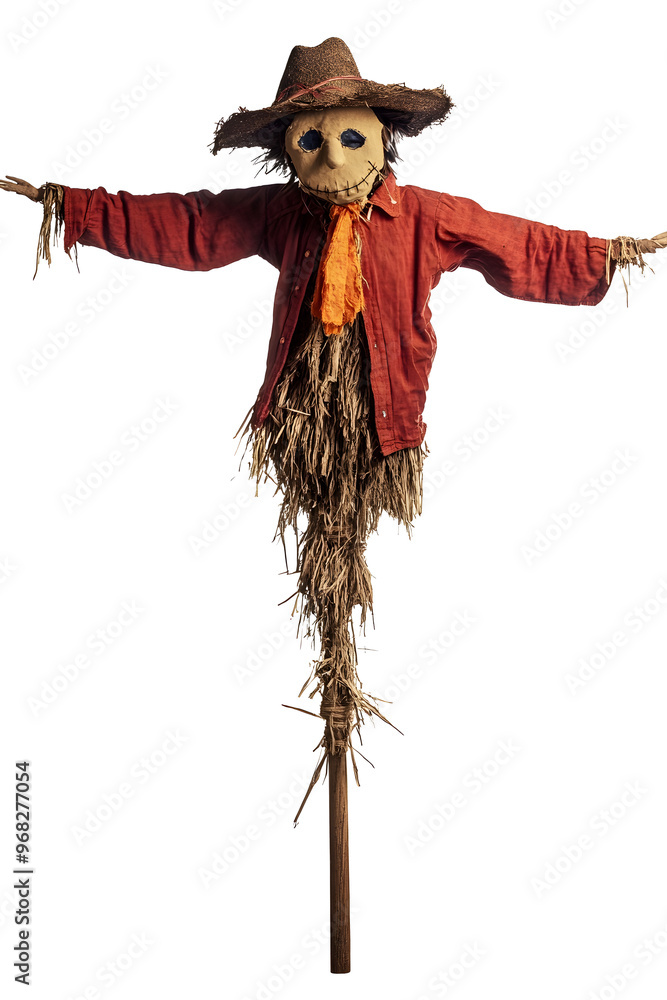 Sticker A scarecrow isolated on transparent background