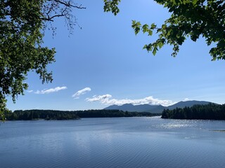 lake and mountains of Maine