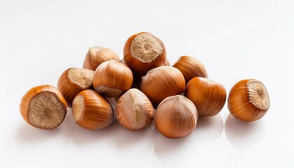 hazelnut white background