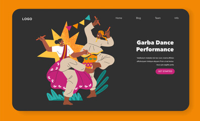 Navaratri. Flat Vector Illustration