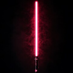 Red lightsaber with a dark background