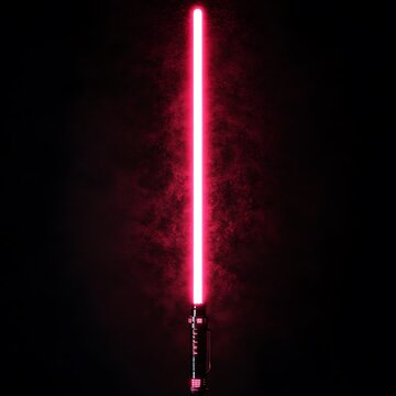 Red lightsaber with a dark background