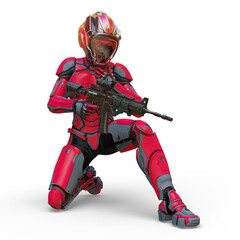 サイバー戦士　3DCGレンダリング