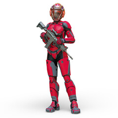 サイバー戦士　3DCGレンダリング