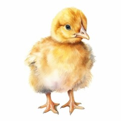 Obraz premium Cute Watercolor Illustration of a Baby Chick - Perfect for Spring and Easter Designs