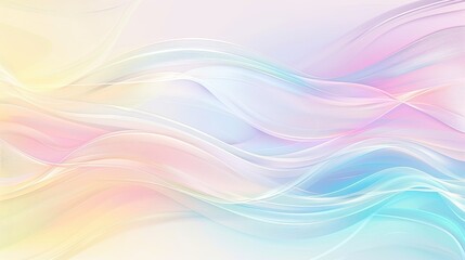A soft, abstract design featuring flowing pastel waves, creating a calming and serene visual effect.