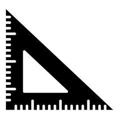 Triangle ruler glyph solid icon