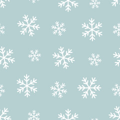 Snowflakes vector seamless pattern. Snowfall christmas repeat backdrop. Seamless pattern christmas snowfall, backdrop winter snowflake illustration