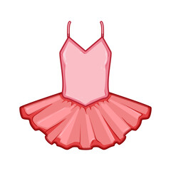 chiffon ballerina dress cartoon. satin tulle, leotard rehearsal, pirouette arabesque chiffon ballerina dress sign. isolated symbol vector illustration