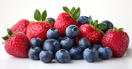 Fresh Strawberries and Blueberries