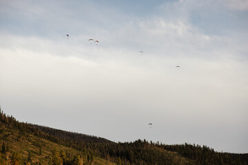 Paragliding in the Rocky Mountains