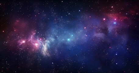A stunning depiction of a cosmic landscape filled with stars, nebulae, and vibrant colors, evoking the beauty of the universe.