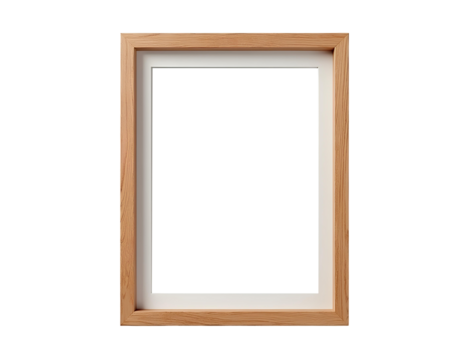 wood picture frame transparent png mockup transparent, A vintage wooden photo frame with a blank space, isolated on a white background isolated