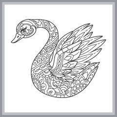 Naklejka premium Swan mandala arts isolated on white background