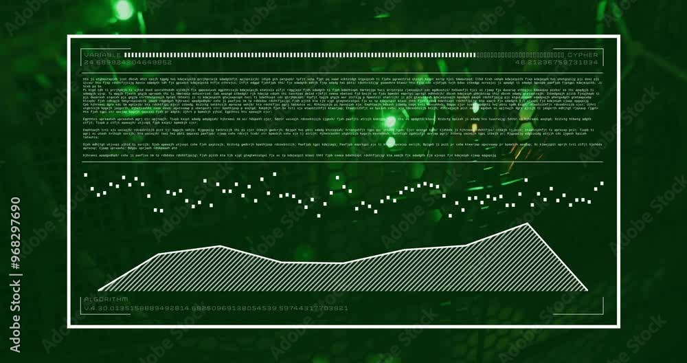 Poster animation of digital data processing over computer servers