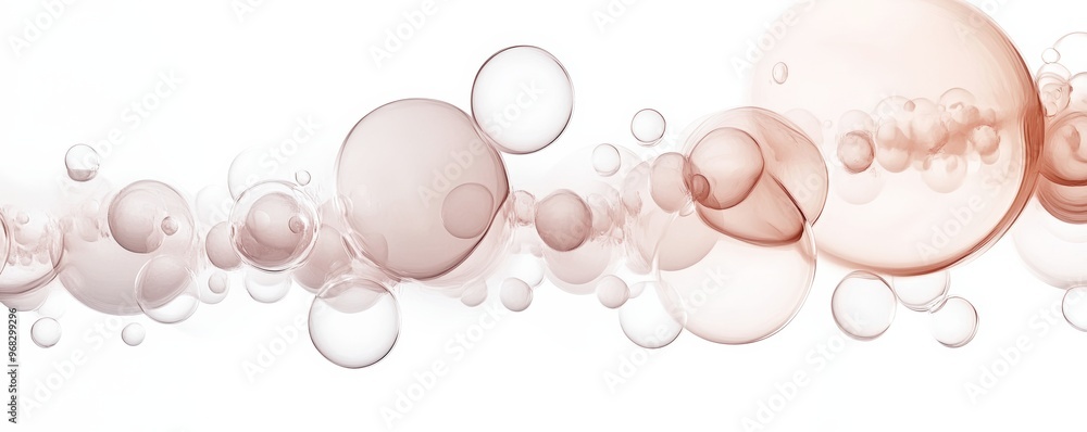 Poster Bubble pattern with soft pink tones on