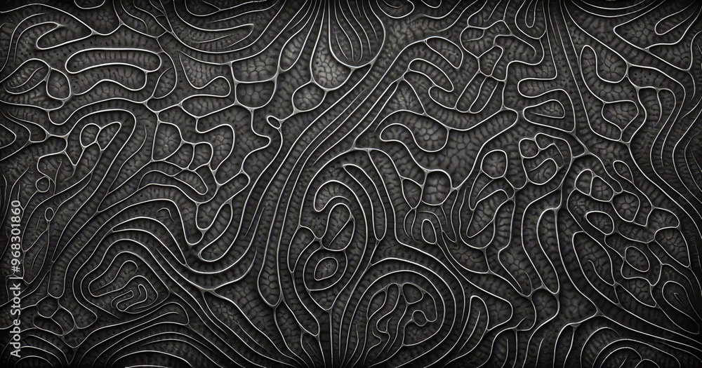 Poster a textured abstract design featuring intricate lines and shapes, creating a modern and artistic back