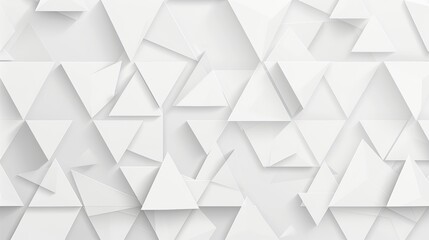 Fototapeta premium A textured background featuring a pattern of overlapping white triangles, creating a modern and minimalistic design.