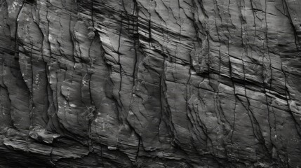 A textured close-up of layered rock formations, showcasing geological patterns and natural erosion.
