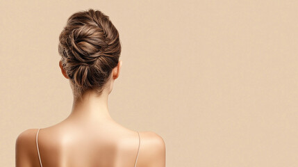 woman with flawless, smooth skin, showcasing a skinny, fit physique. The image emphasizes natural beauty and self-confidence