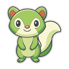 Obraz premium Cartoon style vector clipart of Shunk