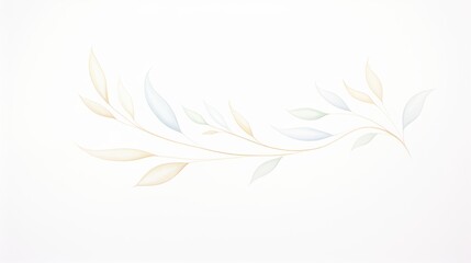 A delicate design featuring soft pastel leaves on a light background, perfect for nature-themed projects or elegant decor.