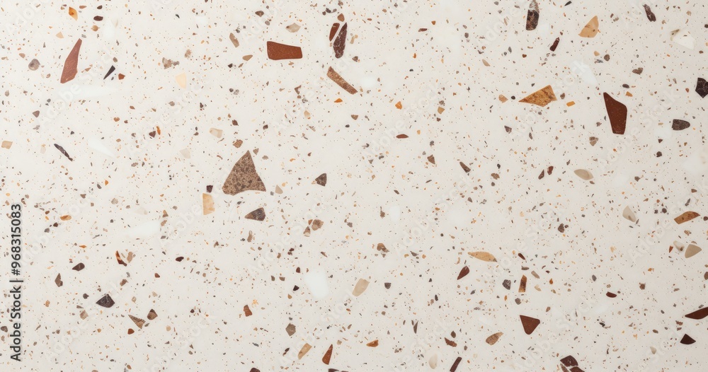 Poster a textured surface featuring a speckled pattern with various colored fragments, suitable for floorin
