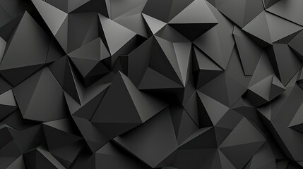 A textured surface of black geometric shapes, creating a modern, abstract aesthetic.